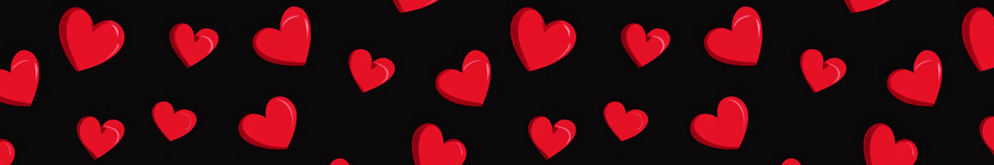 Black & Red Hearts