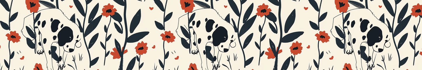 Dog & Flowers